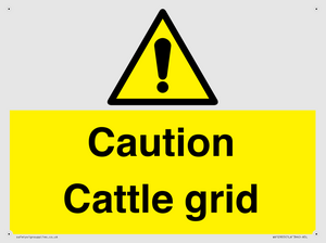 Caution Cattle grid